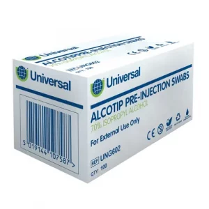Pre-Injection Alcohol Swabs / Wipes, 100pk